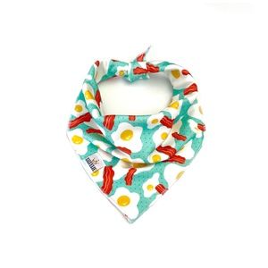 NWT Bacon and Eggs Dog Bandana Size Med
